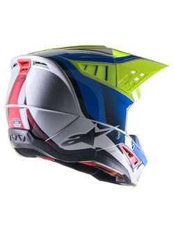 Kask enduro Alpinestars MX Supertech M5 Sail żółto-niebiesko-srebrny