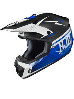 Kask enduro HJC CS-MX II Tweek biało-czarno-niebieski