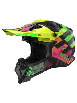 Kask enduro LS2 MX700 Subverter Evo II Chromatic czarno-zielono-żółty