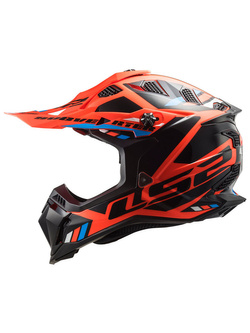 Kask enduro LS2 MX700 Subverter Evo II Stomp pomarańczowo-czarny