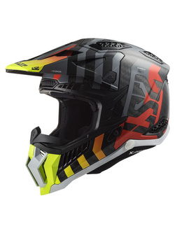 Kask enduro LS2 MX703 X-Force Barrier czarno-czerwono-żółty