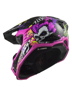 Kask enduro LS2 MX703 X-Force Fireskull czarno-fioletowy