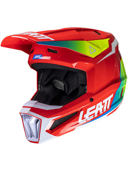 Kask enduro Leatt Moto 2.5 V25 czerwono-niebiesko-żółty