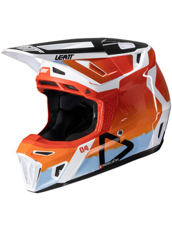 Kask enduro Leatt Moto 8.5 V25 Glamis biało-pomarańczowy