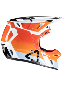 Kask enduro Leatt Moto 8.5 V25 Glamis biało-pomarańczowy