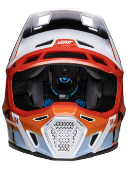 Kask enduro Leatt Moto 8.5 V25 Glamis biało-pomarańczowy