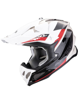 Kask enduro Scorpion VX-22 Air Beta beżowo-biało-czarny