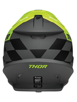 Kask enduro Thor Sector Birdrock szaro-fluo żółty mat