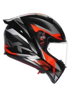 Kask integralny AGV K1 S Fastlap czarno-szaro-czerwony