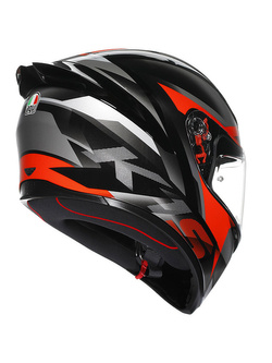 Kask integralny AGV K1 S Fastlap czarno-szaro-czerwony