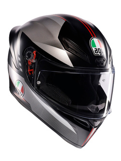 Kask integralny AGV K1 S Lap czarno-szaro-czerwony matowy