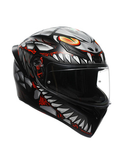 Kask integralny AGV K1 S Lyzard czarno-szaro-czerwony matowy