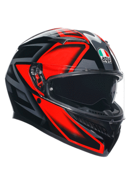 Kask integralny AGV K3 Compound czarno-czerwony