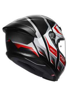 Kask integralny AGV K6 S Karve czarno-biało-czerwony matowy