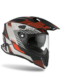 Kask integralny Airoh Commander Boost pomarańczowo-czarny