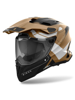 Kask integralny Airoh Commander II Reveal czarno-brązowo-biały matowy