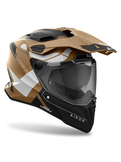 Kask integralny Airoh Commander II Reveal czarno-brązowo-biały matowy