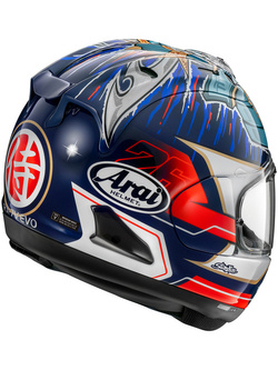 Kask integralny Arai RX-7V Evo Pedrosa Shogun czarno-niebiesko-czerwony