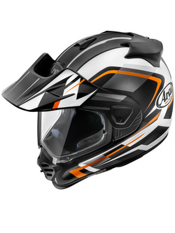 Kask integralny Arai Tour-X5 Frost Gun Metallic czarno-biało-pomarańczowy