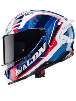 Kask integralny Caberg Avalon X Optic biało-niebiesko-czerwony