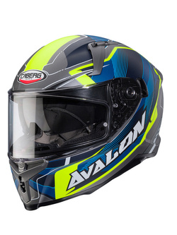 Kask integralny Caberg Avalon X Optic szaro-niebiesko-żółty