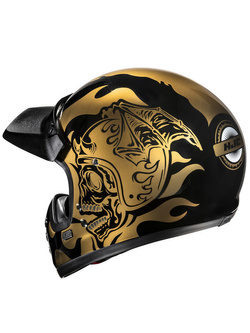 Kask integralny HJC V60 Flame czarno-złoty