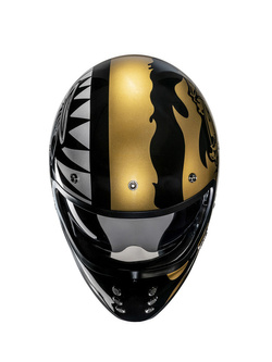 Kask integralny HJC V60 Flame czarno-złoty