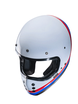 Kask integralny HJC V60 Scoby biało-czerwono-niebieski