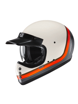 Kask integralny HJC V60 Scoby biało-pomarańczowo-szary