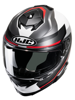 Kask integralny HJC i71 Nior szaro-biało-czerwony