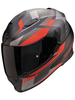 Kask integralny Scorpion Exo-491 Abilis czarno-szaro-czerwony matowy