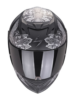 Kask integralny Scorpion Exo-520 Evo Air Fasta czarno-srebrno-różowy matowy