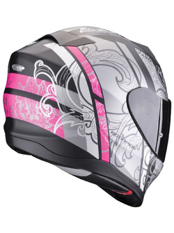 Kask integralny Scorpion Exo-520 Evo Air Fasta czarno-srebrno-różowy matowy