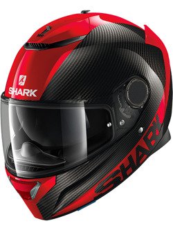 Kask integralny Shark Spartan Carbon Skin czarno-czerwony 