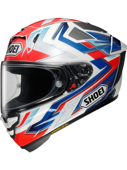 Kask integralny Shoei X-SPR PRO Escalate TC-10 czerwono-biało-niebieski