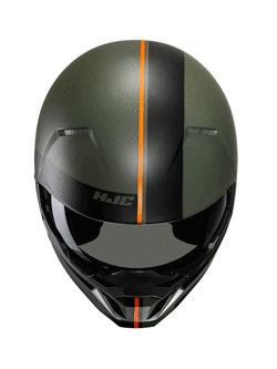 Kask modułowy HJC i20 Batol zielono-czarno-pomarańczowy