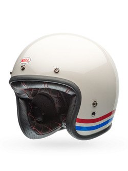 Kask otwarty Bell Custom 500 DLX Vintage Stripes biały