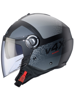 Kask otwarty Caberg Riviera V4 X Alpha czarno-szary matowy