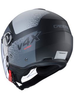 Kask otwarty Caberg Riviera V4 X Alpha czarno-szary matowy