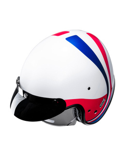 Kask otwarty HJC V31 Emgo biało-czerwono-niebieski