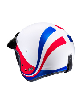 Kask otwarty HJC V31 Emgo biało-czerwono-niebieski