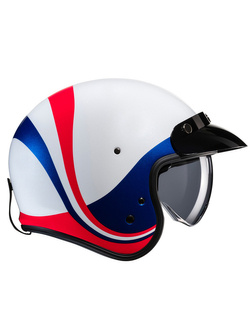 Kask otwarty HJC V31 Emgo biało-czerwono-niebieski