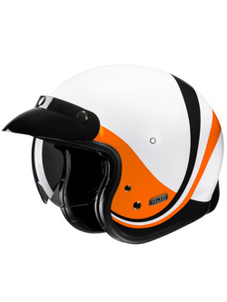 Kask otwarty HJC V31 Emgo biało-pomarańczowy