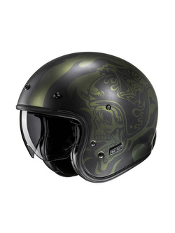 Kask otwarty HJC V31 Flame czarny