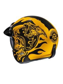 Kask otwarty HJC V31 Flame żółto-czarny