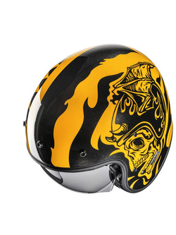 Kask otwarty HJC V31 Flame żółto-czarny