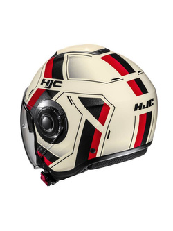 Kask otwarty HJC i40N Velu beżowo-czerwony