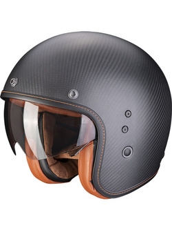 Kask otwarty Scorpion Belfast Evo Carbon Solid matowy czarny