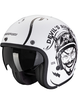 Kask otwarty Scorpion Belfast Evo Romeo biało-czarny matowy