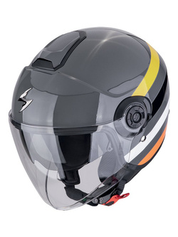 Kask otwarty Scorpion Exo-City II Bee szaro-żółto-czarny